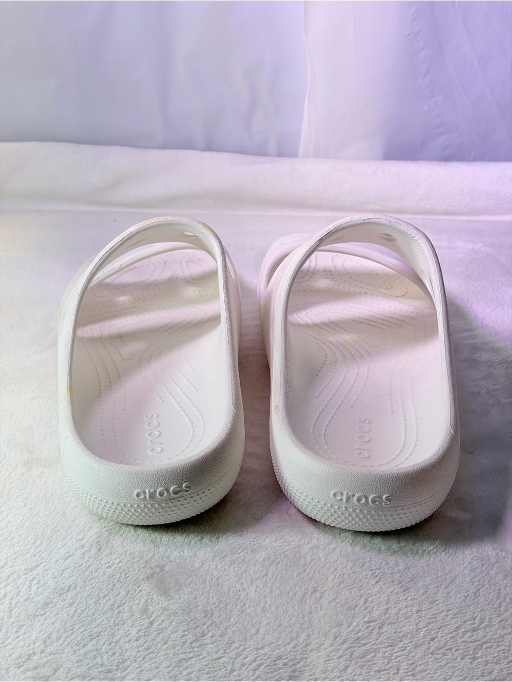 CROCS Classic Dual-Strap White Slide - Picture 7 of 10